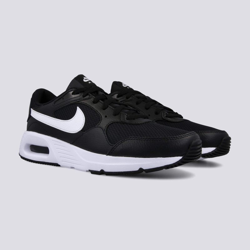 Nike Feminino Nike Air Max Preto Couro Tênis Nike Air Max Sc