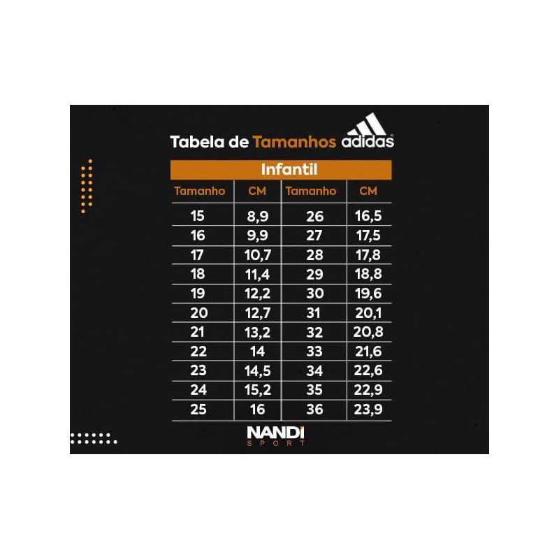 Numeração tenis adidas brasil x eua infantil deals