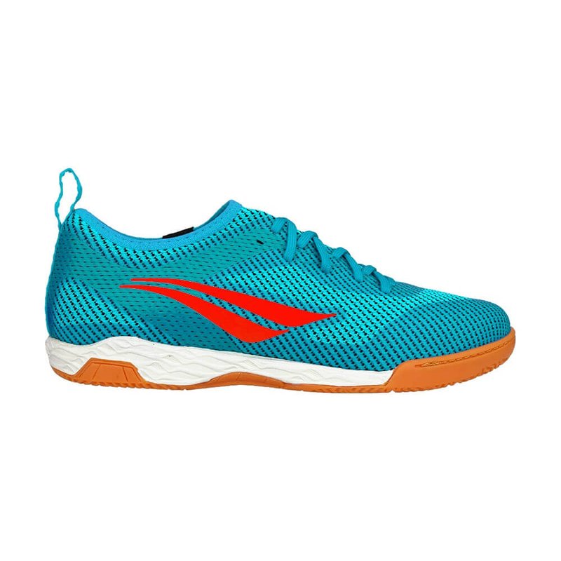 Chuteira Futsal Penalty Max 500 Ecoknit Masculino Azul Claro+Laranja - Main Image