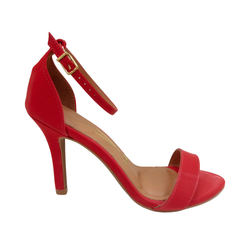 Sandália Salto Anabela Vizzano Vermelha Sandalia Vizzano De Salto