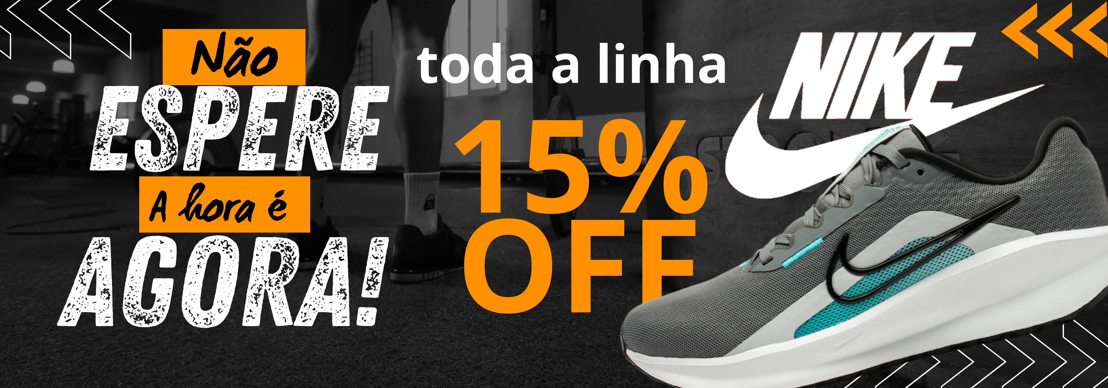 banner nike 15% off